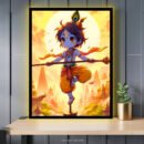 Innocent Kanha Balancing on One Leg Anime Art - Acrylic Slim LED Glow Frame