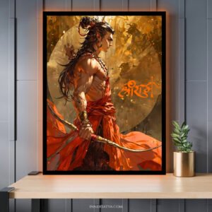 Lord Ram: The Unparalleled Warrior Anime Art – Acrylic Slim LED Glow Frame