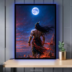 Mahadev’s Divine Moonlight – Acrylic Slim LED Glow Frame