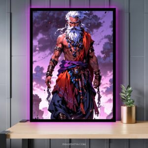 Ved Vyasa: The Author of Mahabharat Anime Art - Acrylic Slim LED Glow Frame